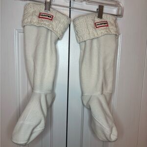 Hunter Cream Cable Knit Socks